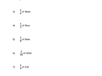 Fractions Animated PowerPoint + Worksheet and info sheet - Functional Skills  L1 L2 GCSE