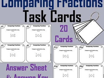 Comparing Fractions Task Cards