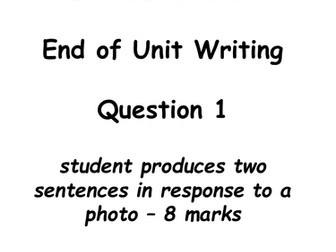 Year 7 TT1 End of Unit Writing Photo NEW GCSE