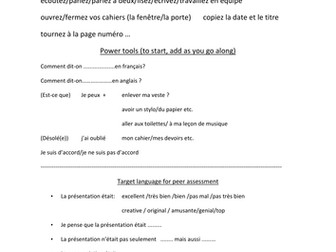 Basic classroom instructions for French 