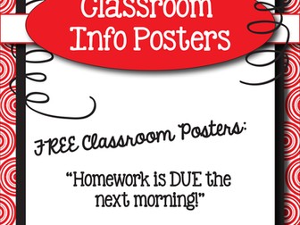 FREE Classroom Info Posters