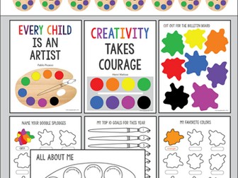 Back To School 'All About Me', Artist Themed Creative  Activities and Decor