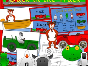 Duck in the Truck story pack- rhyming words