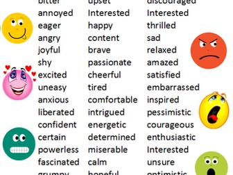 useful classroom display posters of different describing words and verbs