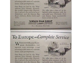 Persuasive Writing - Titanic (Hot Air Balloon Style Task) 