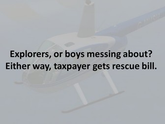 Non Fiction Analysis - Explorers, or Boys Messing About? 