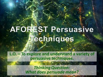 Persuasive Writing - AFOREST