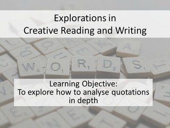 Explode a Quote - Analysing Quotes In-Depth