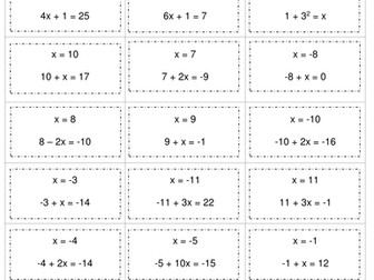 Loop game - Solving one and two step equations