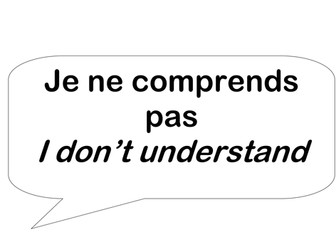 French display - Target Language speech bubbles