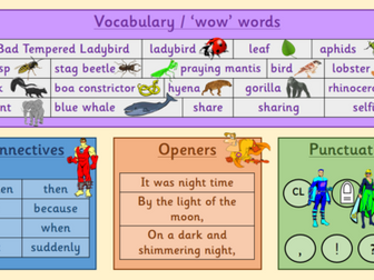 The Bad Tempered Ladybird VCOP & time word mat