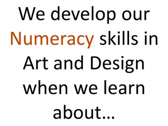 Numeracy in Art and Design