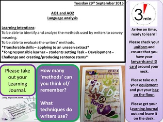 New spec GCSE AO2 Language skills related to topical issues