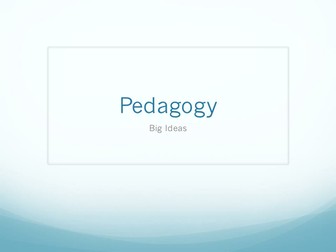 Pedagogy - PGCE year