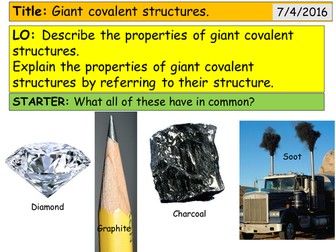 Giant covalent structures KS4 (for New AQA C2.2.3)