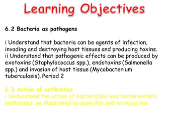 A-Level Biology Bacteria as pathogens (Edexcel Biology B Topic 6)