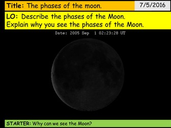 The phases of the Moon KS3 (for Activate P4.4)
