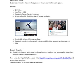 Digital Wildfire- E-safety & social media resource pack- KS3