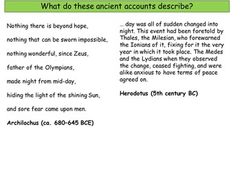 Eclipses (solar and lunar) KS3 (for Activate P4.4)