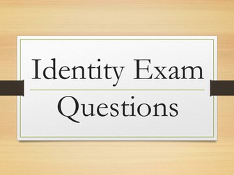H580 NEW Sociology OCR Unit 1 - Identity Questions