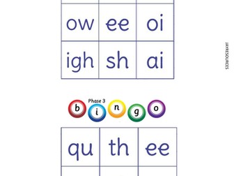 Phonics Bingo - Phase 3