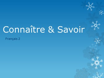 Savoir and Connaître