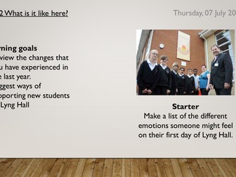 PSHE year 8 tutor activites