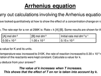 The Arrhenius equation
