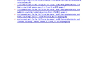 Edexcel RS GCSE B – Schemes of work