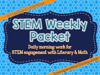 STEM Morning Work Weekly Packet