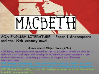 GCSE AQA English Literature - Macbeth SOW (28 Lessons)