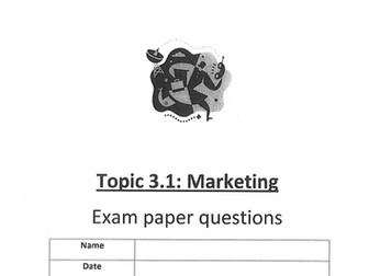 Edexcel GCSE (2009) Unit 3 end of topic test 3.1 Marketing