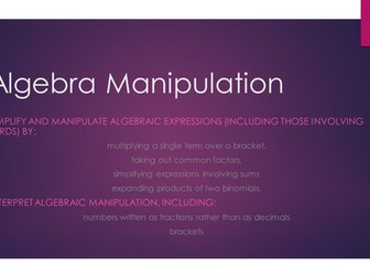 Manipulating algebra