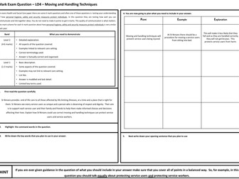 Moving and Handling Techniques- OCR Cambridge Nationals Health and Social Care RO21