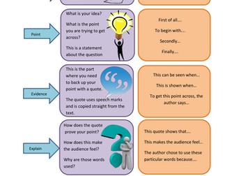 PEE paragraphs broken down