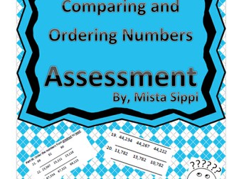 Comparing and Ordering Numbers Assessment