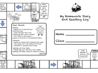 Reading log covers, inners & certificates - colour your 'reading journey' game - with various themes