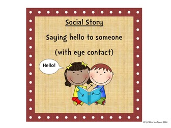Social Story - Saying Hello to people with eye contact (preview)