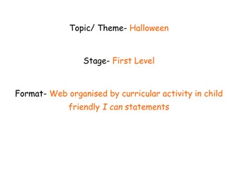 Halloween Topic Planner