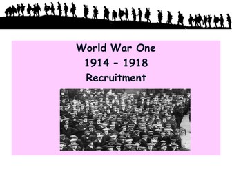 Recruitment for World War One  Power Point with Task