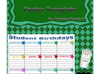 Student Birthday Poster Template