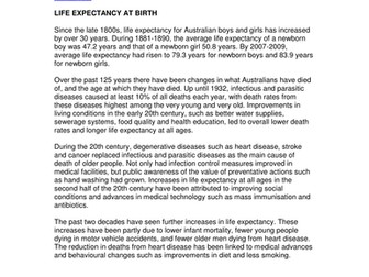 Health data for Aboriginal