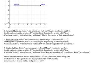 Mid-Point, Distance, Gradient and The Simpsons