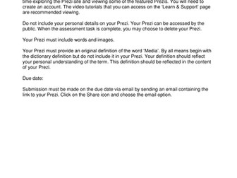 Me-dia: a Prezi presentation about media use