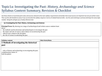 Investigating the Past:History Archaeology Science