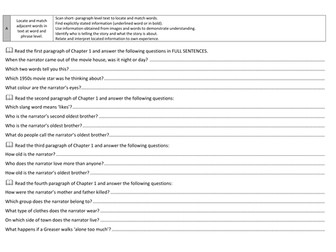 The Outsiders - Chapter 1 questions