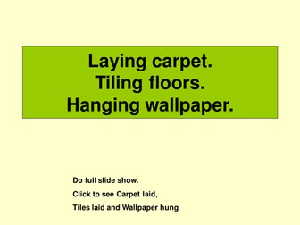 Maths: Carpeting, Tiling Floors, Hanging Wallpaper