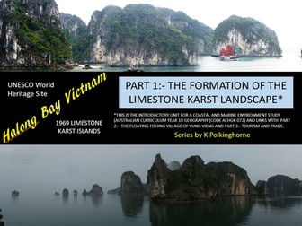 Karst (Limestone) Formations of Halong Bay Vietnam