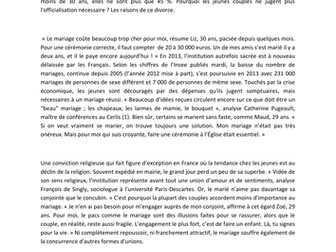 Les jeunes et le mariage