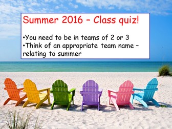 End of year quiz 2016 - Ks3/ Ks4